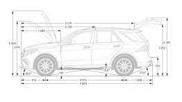 Mercedes-AMG GLE 63 S (W 166) 2016 - szkic auta - wymiary