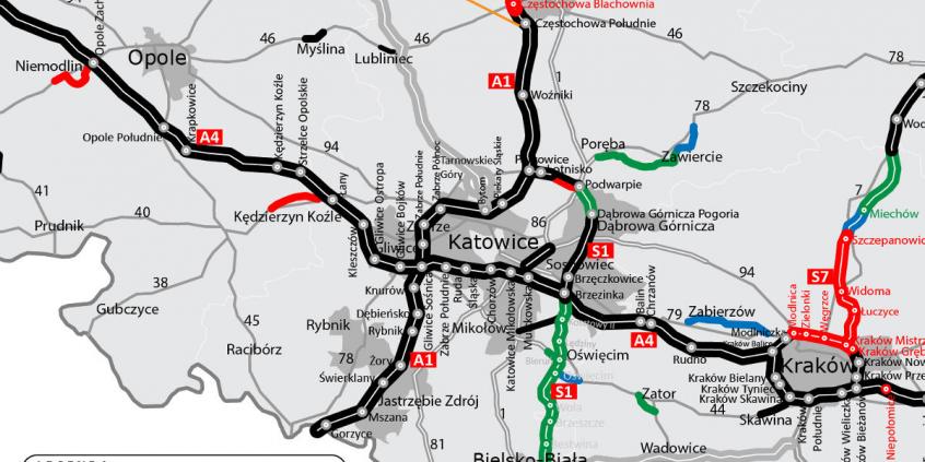 Autostradą A1 ominiemy już Częstochowę