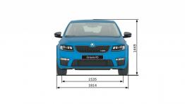 Skoda Octavia III RS Liftback (2013) - szkic auta - wymiary