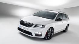 Skoda Octavia III RS Kombi (2013) - przód - reflektory włączone