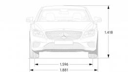 Mercedes CLS C218 Facelifting (2015) - szkic auta - wymiary