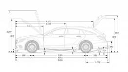 Mercedes CLS Shooting Brake X218 Facelifting (2015) - szkic auta - wymiary