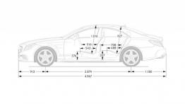 Mercedes CLS C218 Facelifting (2015) - szkic auta - wymiary