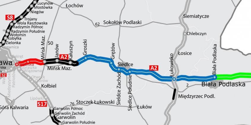 Wschodnia Autostrada A2. Część w realizacji, reszta w przygotowaniu