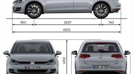 Volkswagen Golf VII Hatchback 5d - szkic auta - wymiary