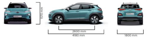 Szkic techniczny Hyundai Kona I Crossover Electric