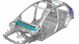 Mazda 2 Facelifting - wersja 3-drzwiowa - schemat konstrukcyjny auta
