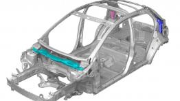 Mazda 2 Facelifting - wersja 5-drzwiowa - schemat konstrukcyjny auta