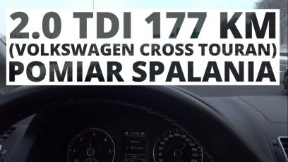 Volkswagen Cross Touran 2.0 TDI 177 KM (AT) - pomiar spalania 