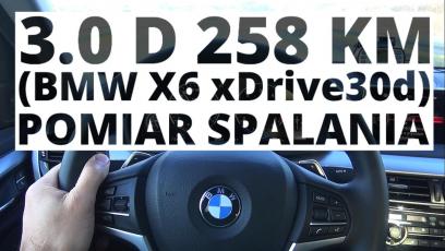 BMW X6 xDrive30d 258 KM (AT) - pomiar spalania 