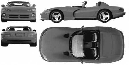 Szkic techniczny Dodge Viper II Cabrio