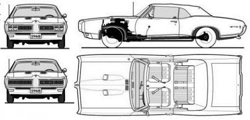 Szkic techniczny Pontiac GTO II Cabrio