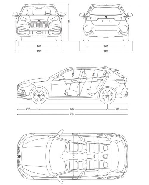 BMW Seria 1 F40 Hatchback M • Dane techniczne •