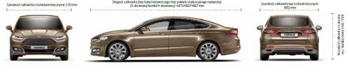 Szkic techniczny Ford Mondeo Vignale Liftback