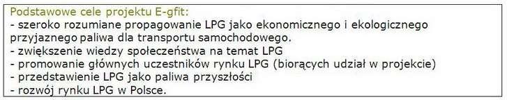 E-GIFT - nowe spojrzenie na LPG