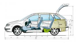 Skoda Fabia Kombi - szkic auta - wymiary