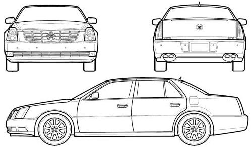 Szkic techniczny Cadillac DTS