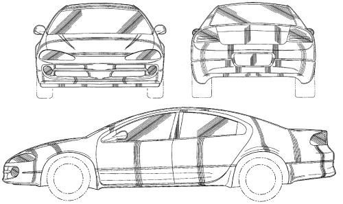 Szkic techniczny Dodge Intrepid II