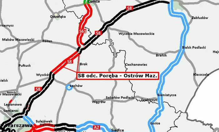 S8 Warszawa - Białystok już prawie cała przejezdna