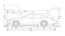 Mercedes CLS 63 AMG Shooting Brake - szkic auta - wymiary