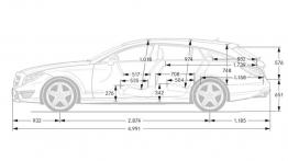 Mercedes CLS 63 AMG Shooting Brake - szkic auta - wymiary