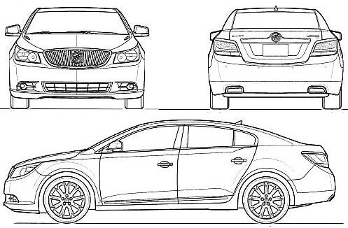 Szkic techniczny Buick LaCrosse II