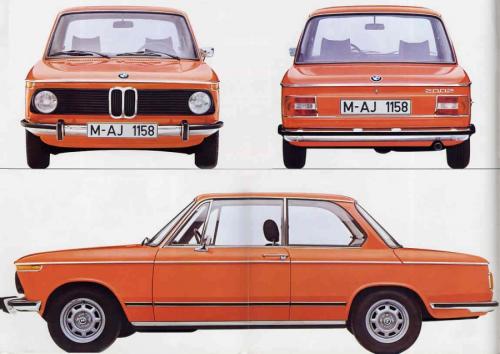Szkic techniczny BMW Seria 02 E10