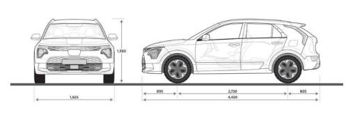 Szkic techniczny Kia Niro II Crossover Plug-In