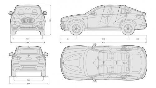 Szkic techniczny BMW X4 G01