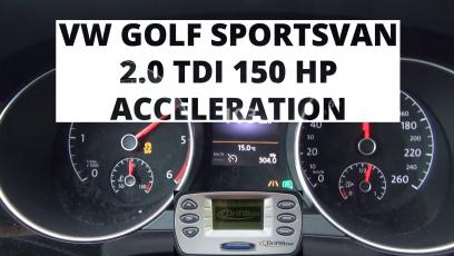 Volkswagen Golf Sportsvan 2.0 TDI 150 KM - acceleration 0-100km/h