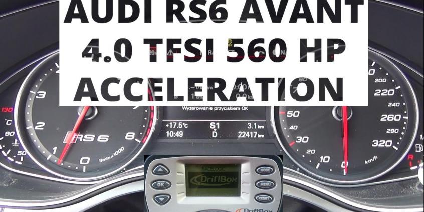 Audi RS6 Avant 4.0 TFSI 560 KM - acceleration 0-100 km/h