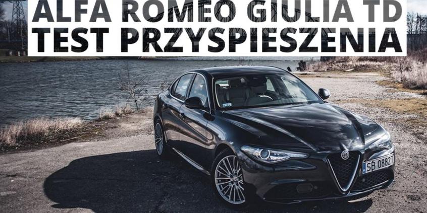 Alfa Romeo Giulia 2.2 TD 180 KM (AT) - przyspieszenie 0-100 km/h