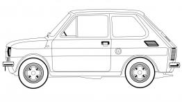 Fiat 126p  - szkic auta