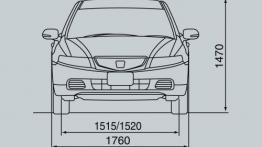 Honda Accord VII - szkic auta - wymiary