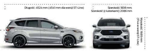 Szkic techniczny Ford Kuga II SUV Facelifting