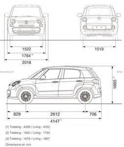 Szkic techniczny Fiat 500L Trekking Seria 4