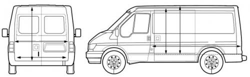 Szkic techniczny Ford Transit V