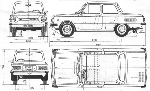 Раскраска заз 968