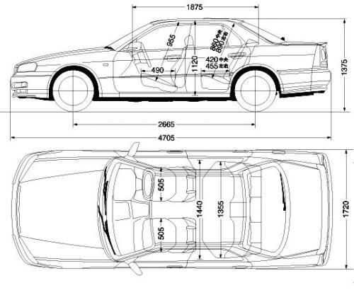 Чертеж nissan skyline r32