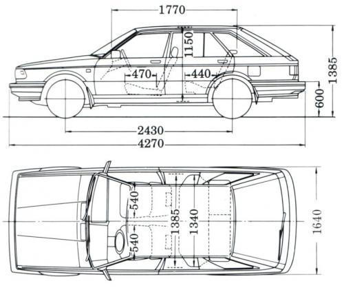 Nissan Sunny B12 Kombi • Dane Techniczne • AutoCentrum.pl