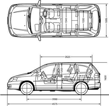 Nissan presage чертеж