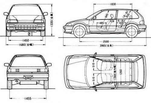 Размеры хонда цивик 4д 2008