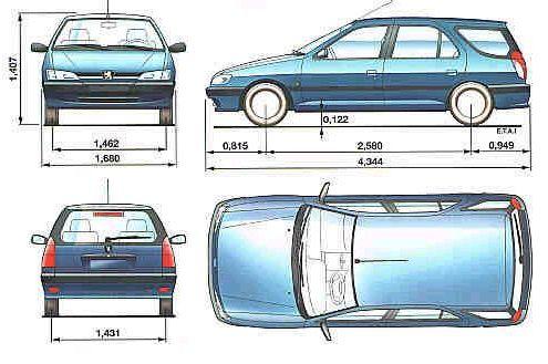 Пежо 406 чертеж