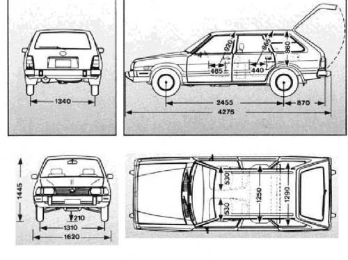 Subaru Leone II Kombi • Dane techniczne • AutoCentrum.pl