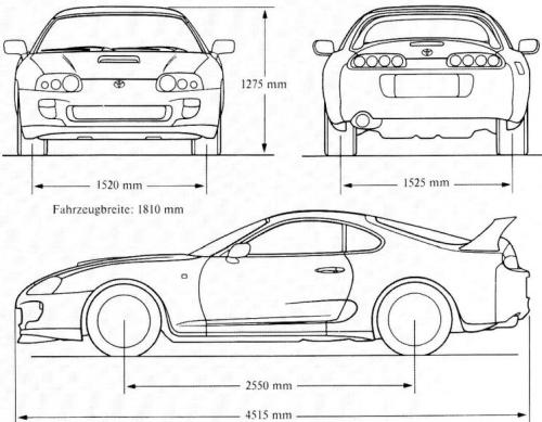 Toyota supra чертеж