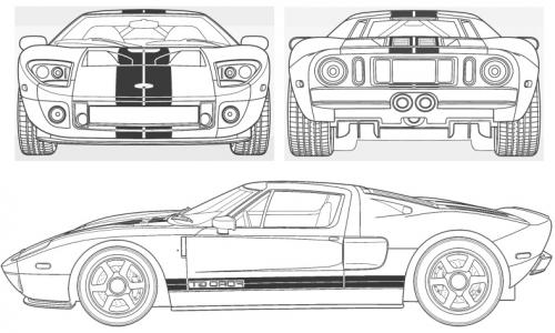 Чертеж ford gt40