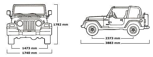 Jeep wrangler чертеж