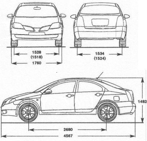 Размеры диска ниссан примера. Nissan primera р12 габариты. Ниссан примера р12 габариты кузова. Габариты Ниссан примера р12 седан. Ниссан примера п12 габариты.