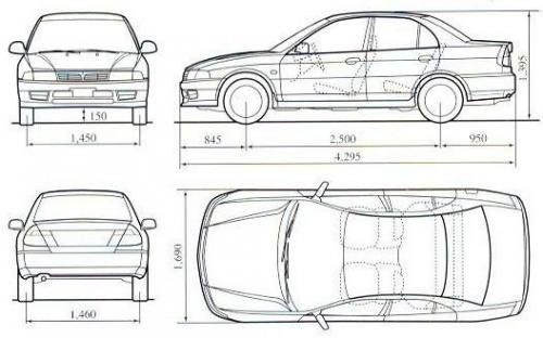 Чертеж mitsubishi lancer