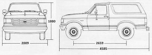 Ford bronco чертеж